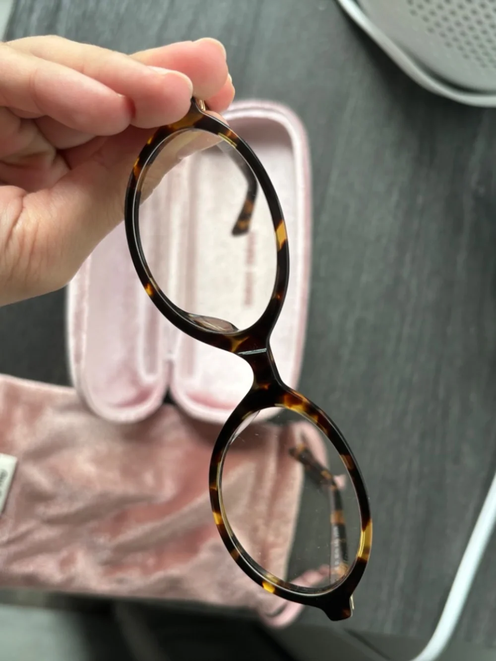Miu Miu MU 03VV Round Tortoise Shell Acetate Eyeglasses Women Full Rim